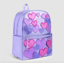 Load image into Gallery viewer, State Bags Metallic Kane Double Pocket 3D Hearts