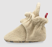 Load image into Gallery viewer, Zutano Cozie Fleece Gripper Bootie Khaki Size 12M