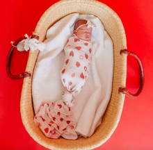 Load image into Gallery viewer, Copper Pearl Swaddle Blanket Strawberry