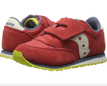 Load image into Gallery viewer, Saucony Jazz Hook & Loop Sneaker Red/Blue/Lime