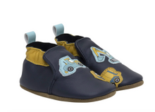 Load image into Gallery viewer, Robeez Build Your Dreams Soft Soles Navy