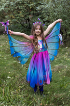 Load image into Gallery viewer, Great Pretenders Blue Butterfly Twirl Dress With Wings & Headband
