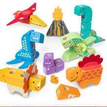 Load image into Gallery viewer, Melissa & Doug Dinosaur Blockables Snap & Play Mix & Match