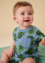 Load image into Gallery viewer, Tea Collection Pocket Shortie Baby Romper Hopalong Frogs