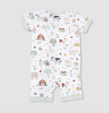 Load image into Gallery viewer, Angel Dear Shortie 2 Way Zipper Romper Cute Farm Animals Uni