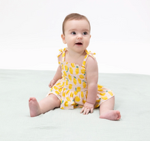 Load image into Gallery viewer, Angel Dear Smocked Bubble with Skirt Sunny Lemons