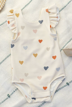 Load image into Gallery viewer, Quincy Mae Scoop Back One-Piece Swimsuit Confetti Hearts