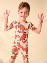 Load image into Gallery viewer, Tea Collection In Your Dreams Pajama Set Carefree Crabs
