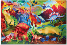 Load image into Gallery viewer, Crocodile Creek Holographic Dinosaur World Puzzle 100 Pieces