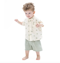 Load image into Gallery viewer, Angel Dear Polo Button Up with Casual Short Palm Trees