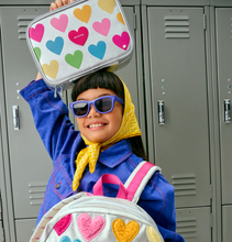 Laden Sie das Bild in den Galerie-Viewer, State Bags Metallic Rodgers Lunch Box Happy Fuzzy Hearts