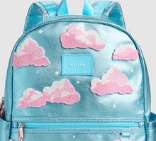 Laden Sie das Bild in den Galerie-Viewer, State Bags Kane Double Pocket Backpack Metallic Clouds