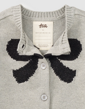Load image into Gallery viewer, Tea Collection Bow Cardigan Med Heather Grey