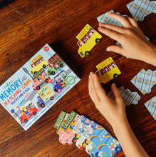 Load image into Gallery viewer, Eeboo Trucks and a Bus Little Memory & Matching Game