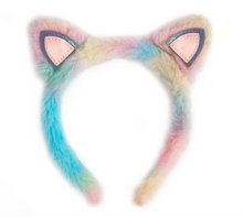 Laden Sie das Bild in den Galerie-Viewer, Great Pretenders Rainbow Furry Kitty Headband