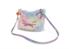 Load image into Gallery viewer, Great Pretenders Rainbow Furry Kitty Purse