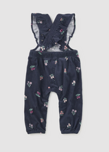 Load image into Gallery viewer, Tea Collection Ruffle Baby Overalls, Midnight Posy