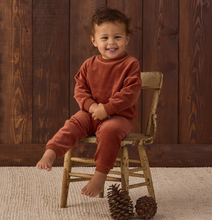 Load image into Gallery viewer, Quincy Mae Velour Relaxed Sweatshirt, Redwood
