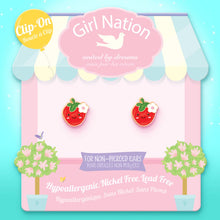 Load image into Gallery viewer, Girl Nation CLIP ON Cutie Earrings | You're Berry Cute