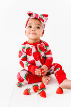 Load image into Gallery viewer, Jammie Session Berry Sweet Bamboo Baby Romper