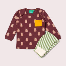 Load image into Gallery viewer, Little Green Radicals Brown Bears Organic T-Shirt & Jogger Playset