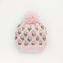 Load image into Gallery viewer, Huggalugs Bitty Blooms Blush Beanie Hat for Baby & Kids