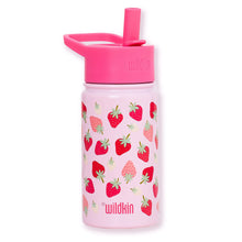 Load image into Gallery viewer, Wildkin Strawberry Patch Stainless Steel Water Bottle – 14 oz