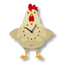 Load image into Gallery viewer, Popclox Cleo Chicken Pendulum Clock - Wood