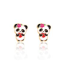 Laden Sie das Bild in den Galerie-Viewer, Girl Nation Panda Love Cutie Stud Earrings