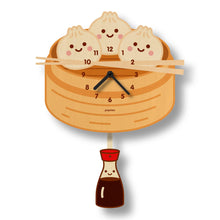 Load image into Gallery viewer, Popclox Dumplings Pendulum Clock - Wood