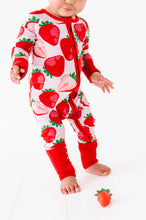 Load image into Gallery viewer, Jammie Session Berry Sweet Bamboo Baby Romper