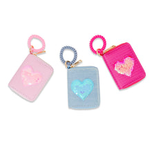 Load image into Gallery viewer, Zomi Gems Sequin Heart Spiral Strap Wallet for Kids