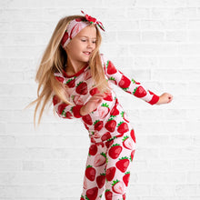 Load image into Gallery viewer, Jammie Session Berry Sweet Strawberry Bamboo Pajamas
