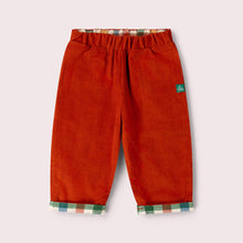 Laden Sie das Bild in den Galerie-Viewer, Little Green Radicals Golden Rainbow Check Reversible Trousers
