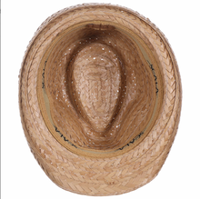 Load image into Gallery viewer, Dorfman Straw Fedora Hat – Natural UPF 50+ Sun Hat