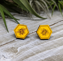 Load image into Gallery viewer, Unpossible Cuts Bee Earrings