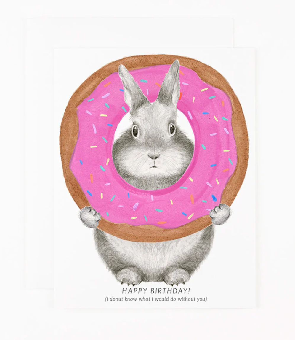 Dear Hancock Happy Birthday Donut Bunny