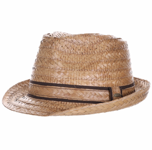 Load image into Gallery viewer, Dorfman Straw Fedora Hat – Natural UPF 50+ Sun Hat