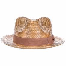 Load image into Gallery viewer, Dorfman Landon Straw Fedora Hat – Toast UPF 50+ Sun Hat
