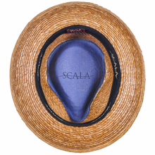 Load image into Gallery viewer, Dorfman Landon Straw Fedora Hat – Toast UPF 50+ Sun Hat
