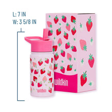 Load image into Gallery viewer, Wildkin Strawberry Patch Stainless Steel Water Bottle – 14 oz