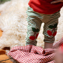 Load image into Gallery viewer, Little Green Radicals Cherry Knee Patch Striped Joggers