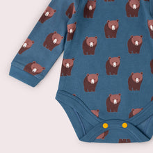 Load image into Gallery viewer, Little Green Radicals Blue Bears Bodysuits, 2-Pack