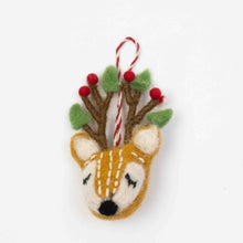 Load image into Gallery viewer, The Winding Road Ornament - Spotted Reindeer Head