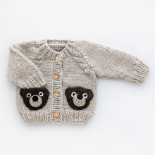 Load image into Gallery viewer, Huggalugs Brown Bear Cardigan