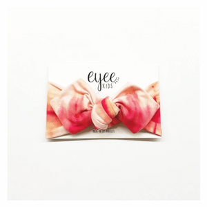 Eyee Kids Top Knot Headband- Pink Tie Dye Size 6m+