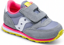 Laden Sie das Bild in den Galerie-Viewer, Saucony Jazz Hook & Loop Grau Pink Kleinkinder-Sneaker