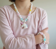 Load image into Gallery viewer, Great Pretenders White Unicorn Necklace and Bracelet Set