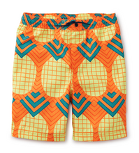 Laden Sie das Bild in den Galerie-Viewer, Tea Collection Badeshorts lang Wachsdruck Ananas in Orange