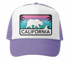 Load image into Gallery viewer, California License Plate Lavender/White Trucker Hat